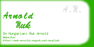 arnold muk business card